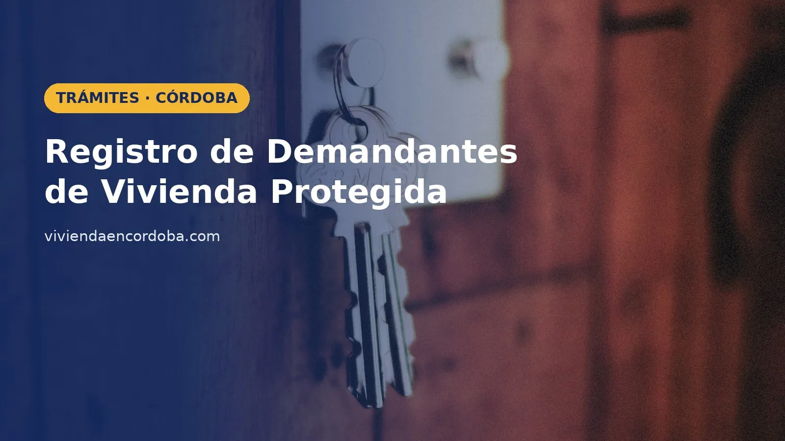 Llaves colgadas en una puerta, imagen sobre el Registro de Demandantes de Vivienda Protegida de Córdoba